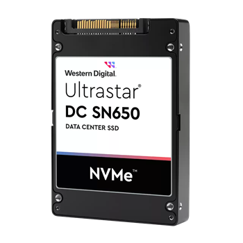 WDC Ultrastar SN650 7,68TB NVMe4 U.3 (2,5"/15mm), PCI-E4g4, 705/74kIOPS, 6500/1900 MB/s, 1DWPD, ISE