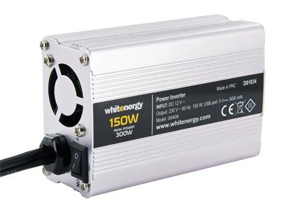 Whitenergy Napěťový měnič AC/DC z 12V na 230V 150 W, USB, mini