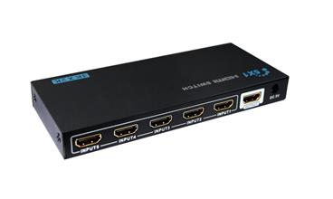 XtendLan HDMI přepínač, 5 vstupu / 1 výstup, do 4k@30Hz (2160p), dálkové ovládání (IR)