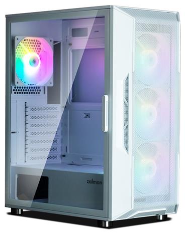 Zalman skříň I3 Neo / middle tower / ATX / 4x120 RGB / 2xUSB 3.0 / 1xUSB 2.0 / prosklená bočnice / bílá