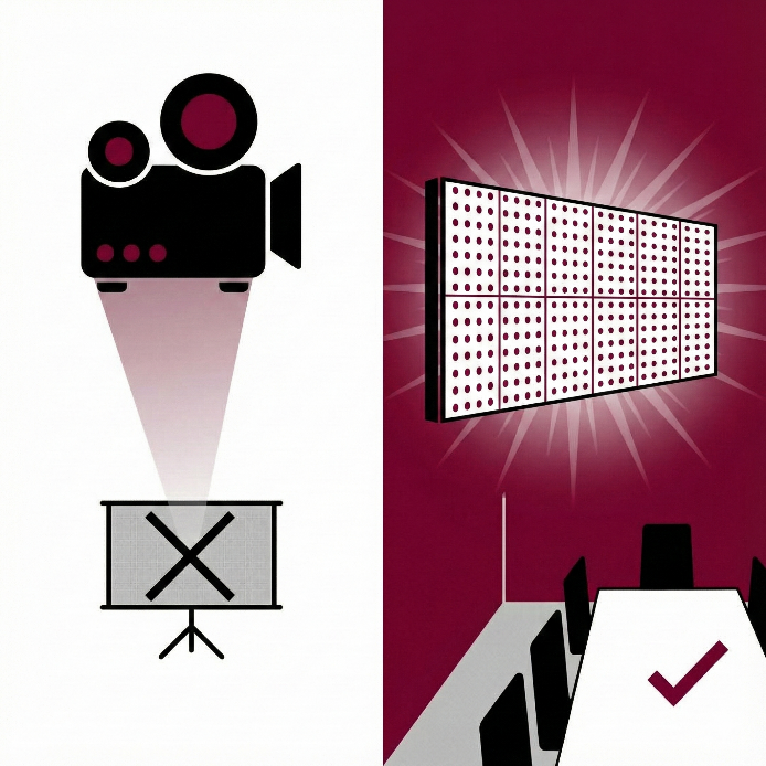 TREND & BYZNYS: Projektory končí. Velkoformátové displeje a LED stěny přebírají zasedačky i hotelové sály