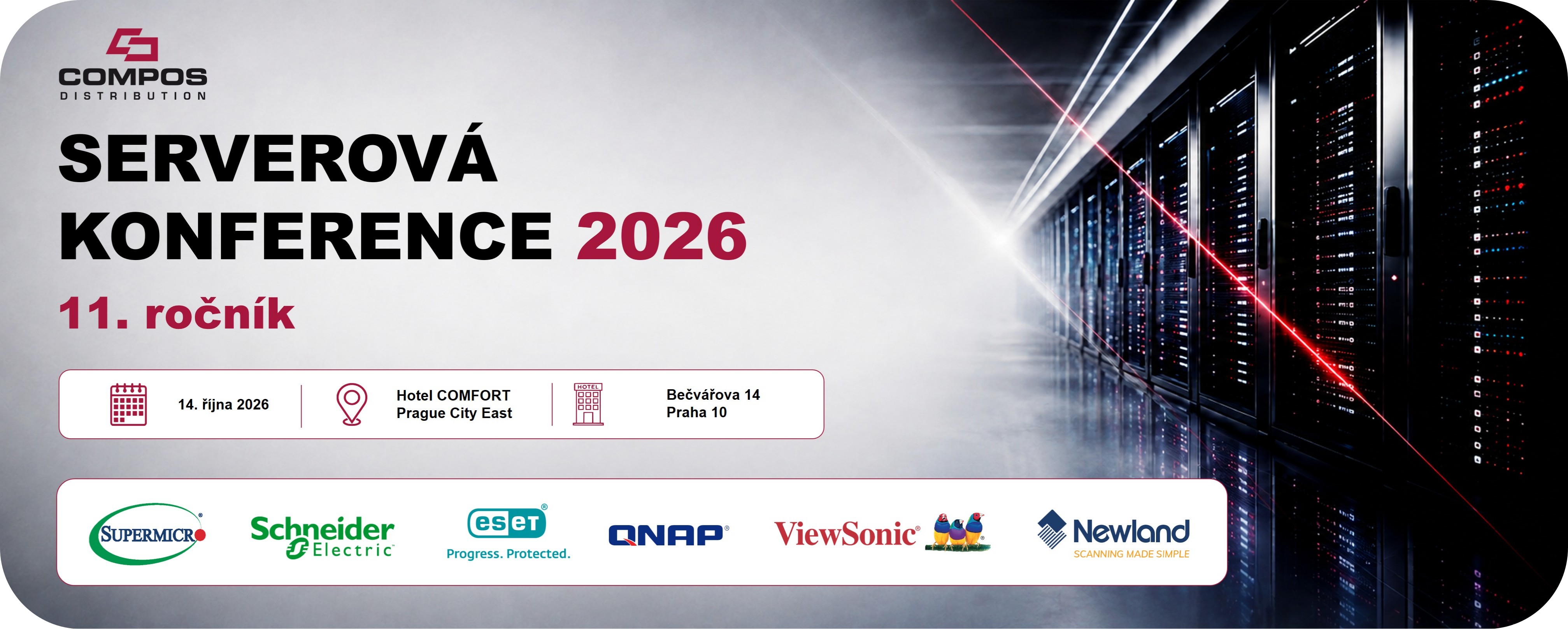 Serverová konference 2026, 11. ročník, 14. října 2026, Comfort Hotel Prague City East